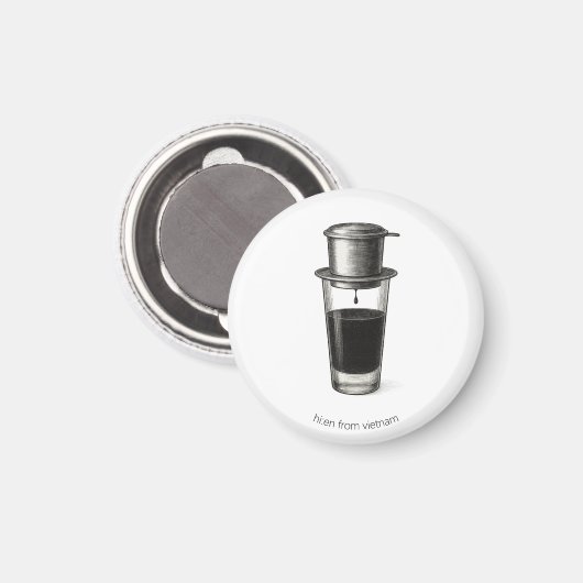 Vietnamese Phin Coffee Magnet  (Voorkant / Achterkant)