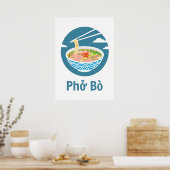 Vietnamese Pho Bo Poster (Keuken)