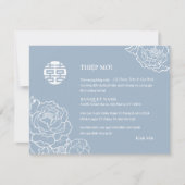 Vietnamese pioenensong Hy Wedding Thiệp Mời (Voorkant)