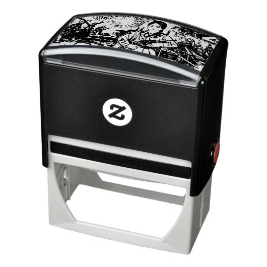 Vietnamese postzegel met een gewapend meisje zelfinktende stempel (Product)