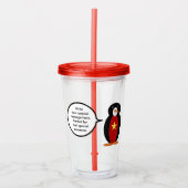 Vietnamese pratende mevrouw Penguin gepersonalisee Acryl Drinkbeker (Voorkant)