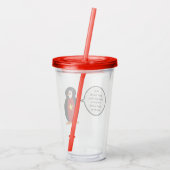 Vietnamese pratende mevrouw Penguin gepersonalisee Acryl Drinkbeker (Achterkant)