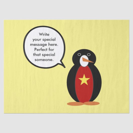 Vietnamese pratende mevrouw Pinguïn Persoonlijk Tissuepapier (Voorkant)