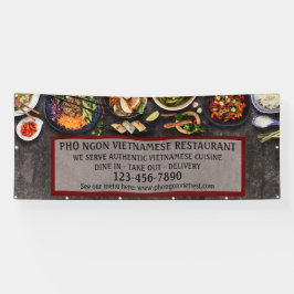 Vietnamese restaurant Grote muur aanpassen Spandoek