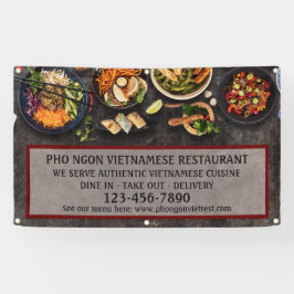 Vietnamese restaurant Grote muur aanpassen Spandoek