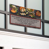 Vietnamese restaurant Grote muur aanpassen Spandoek (Buitenkant Gebouw)
