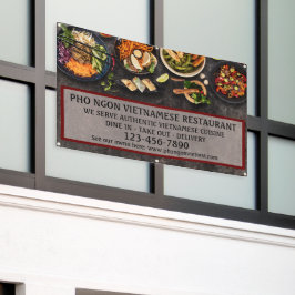 Vietnamese restaurant Grote muur aanpassen Spandoek