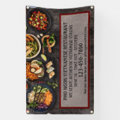 Vietnamese restaurant Grote muur aanpassen Spandoek (Verticaal)