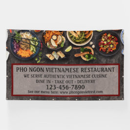 Vietnamese restaurant Grote muur aanpassen Spandoek