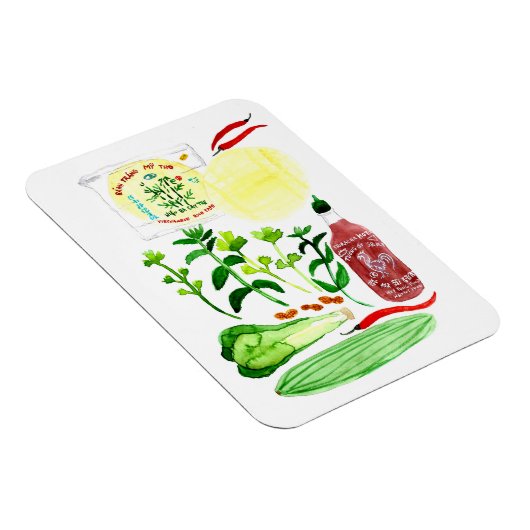 Vietnamese rijstpapierrollen Waterverf ophalen Magneet (Rechterzijde)