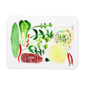 Vietnamese rijstpapierrollen Waterverf ophalen Magneet (Horizontaal)