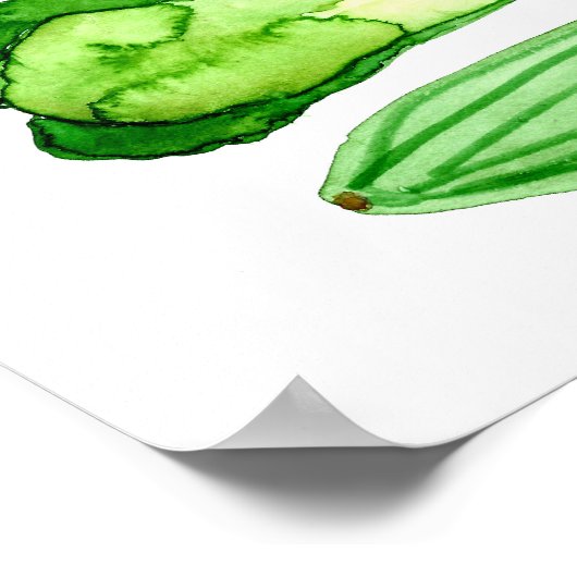 Vietnamese rijstpapierrollen Waterverf ophalen Poster (Hoek)