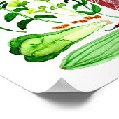 Vietnamese rijstpapierrollen Waterverf ophalen Poster (Hoek)