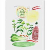 Vietnamese rijstpapierrollen Waterverf ophalen Sticker (Voorkant)