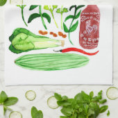 Vietnamese rijstpapierrollen Waterverf ophalen Theedoek (Gevouwen)