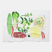 Vietnamese rijstpapierrollen Waterverf ophalen Theedoek (Horizontaal)