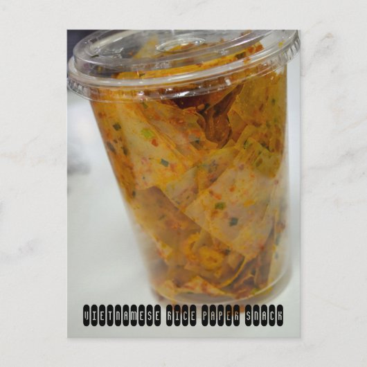 Vietnamese rijstpapiersnack briefkaart (Voorkant)