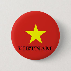 Vietnamese ster ronde button 5,7 cm