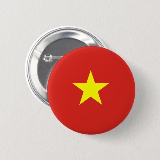 Vietnamese ster ronde button 5,7 cm (Voorkant /achterkant)