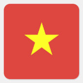 Vietnamese ster vierkante sticker (Voorkant)
