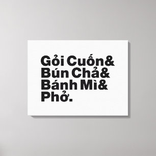 Vietnamese Street Food Canvas Afdruk