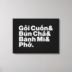 Vietnamese Street Food Canvas Afdruk