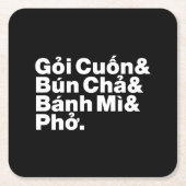 Vietnamese Street Food Kartonnen Onderzetters (Voorkant)