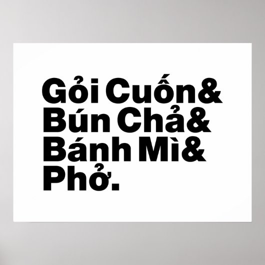 Vietnamese Street Food Poster (Voorkant)