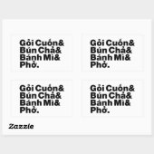 Vietnamese Street Food Rechthoekige Sticker (Vel)