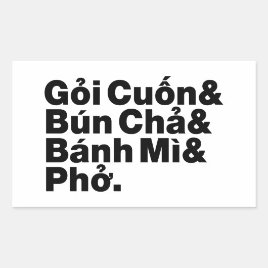 Vietnamese Street Food Rechthoekige Sticker (Voorkant)