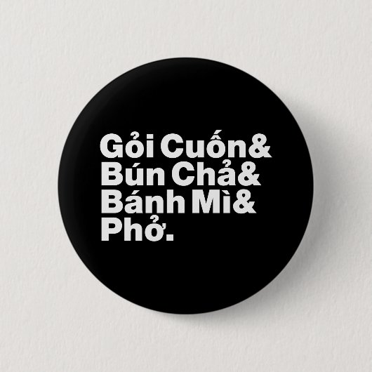 Vietnamese Street Food Ronde Button 5,7 Cm (Voorkant)