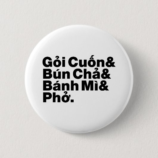 Vietnamese Street Food Ronde Button 5,7 Cm (Voorkant)