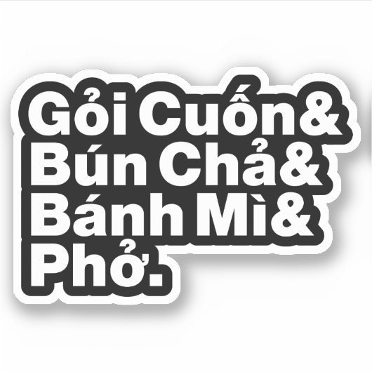 Vietnamese Street Food Sticker (Voorkant)