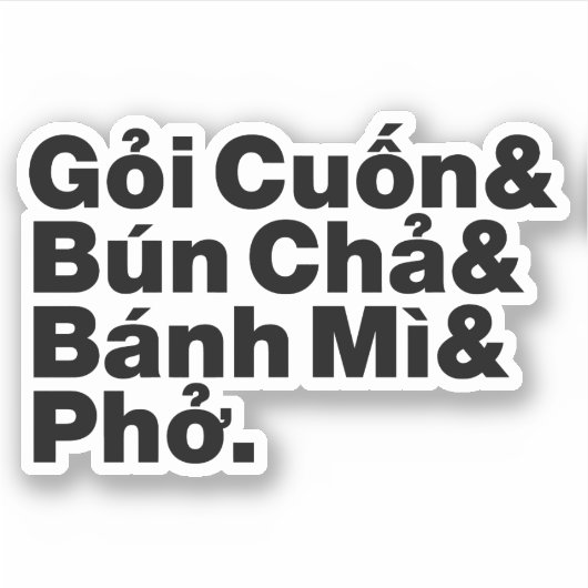 Vietnamese Street Food Sticker (Voorkant)