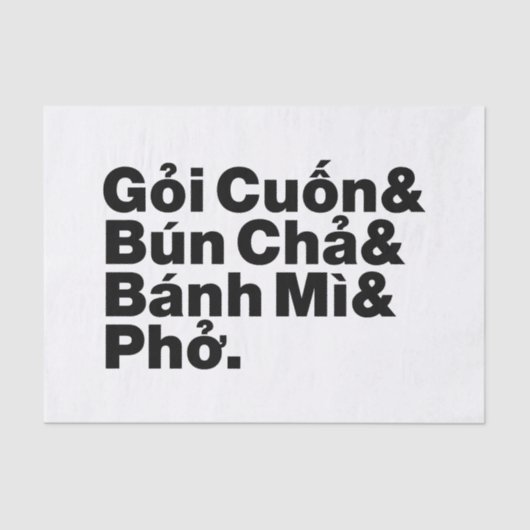 Vietnamese Street Food Tissuepapier (Voorkant)