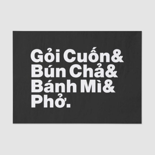 Vietnamese Street Food Tissuepapier (Voorkant)