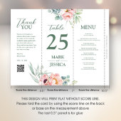Vietnamese Tafelnummer, Menu & bedankkaart