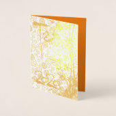 Vietnamese Têt 2020 in goud versierde Luxe GC Folie Kaarten (Voorkant)