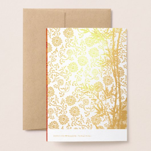 Vietnamese Têt 2020 in goud versierde Luxe KGC Folie Kaarten (Met envelop)