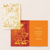 Vietnamese Têt 2020 in goud versierde Luxe KGC Folie Kaarten (Display)