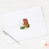 Vietnamese Tet Art with Symbolic Fruits & Flowers Ronde Sticker (Envelop)