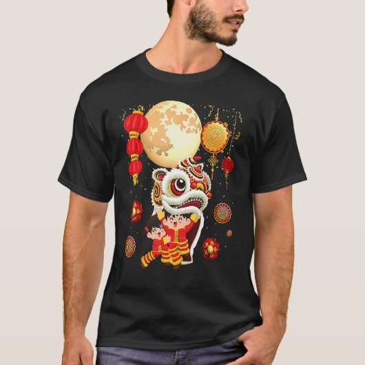 Vietnamese Tet Chinese Full Moon Festival medio he T-shirt (Voorkant)