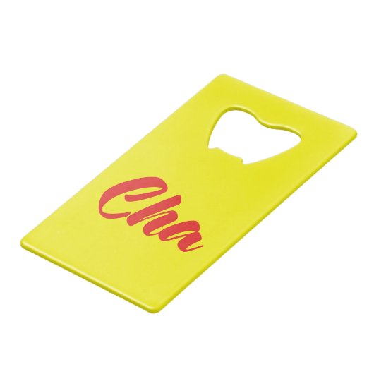 Vietnamese vader - Cha ~ Tiakng Vioottaal Creditkaart Flessenopener (Achterkant Gekanteld)