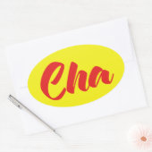 Vietnamese vader - Cha ~ Tiakng Vioottaal Ovale Sticker (Envelop)