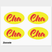 Vietnamese vader - Cha ~ Tiakng Vioottaal Ovale Sticker (Vel)