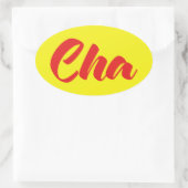 Vietnamese vader - Cha ~ Tiakng Vioottaal Ovale Sticker (Tas)
