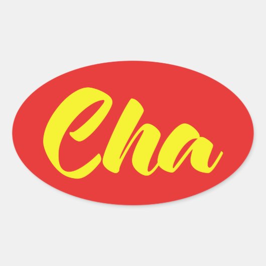 Vietnamese vader - Cha ~ Tiakng Vioottaal Ovale Sticker (Voorkant)
