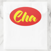 Vietnamese vader - Cha ~ Tiakng Vioottaal Ovale Sticker (Tas)