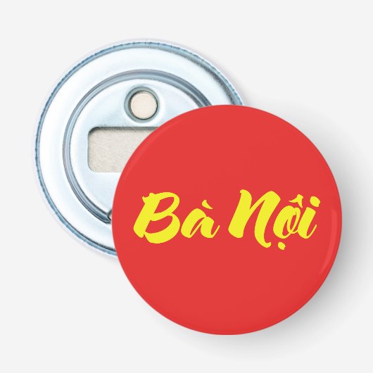 Vietnamese (vaderskant) oma - Bà Nội Button Flesopener (Voorkant)