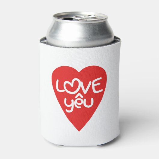 Vietnamese Valentijn & Love Yêu Asian Wordplay Blikjeskoeler (Blikje Voorkant)